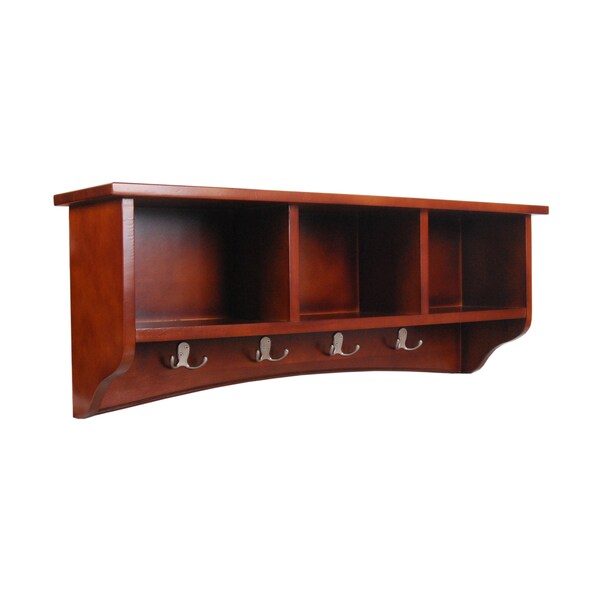 Alaterre Furniture Shaker Cottage Storage Coat Hook, Cherry ASCA0460 - main